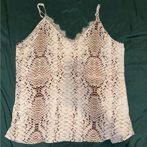 Rachel Zoe Snakeskin Print Camisole Top Size Medium EUC